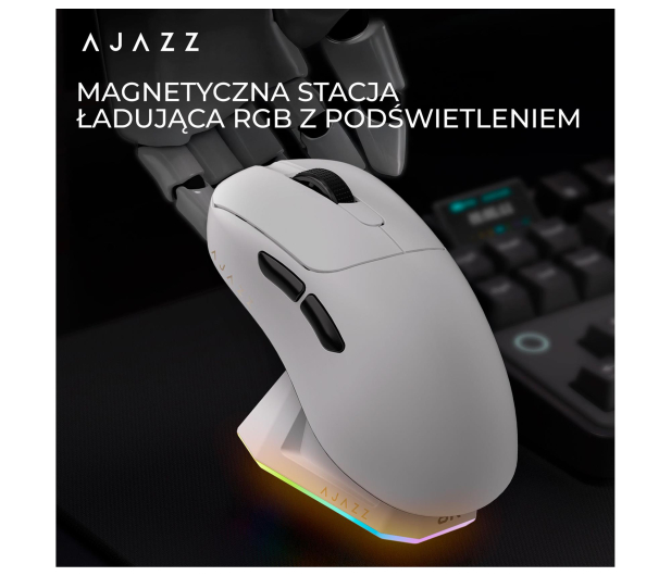 Ajazz AJ179PRO 3395-8K ze stacją dokującą biała - 1536387 - zdjęcie 7
